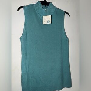 Croft & Barrow Turquoise Ribbed Tank Top